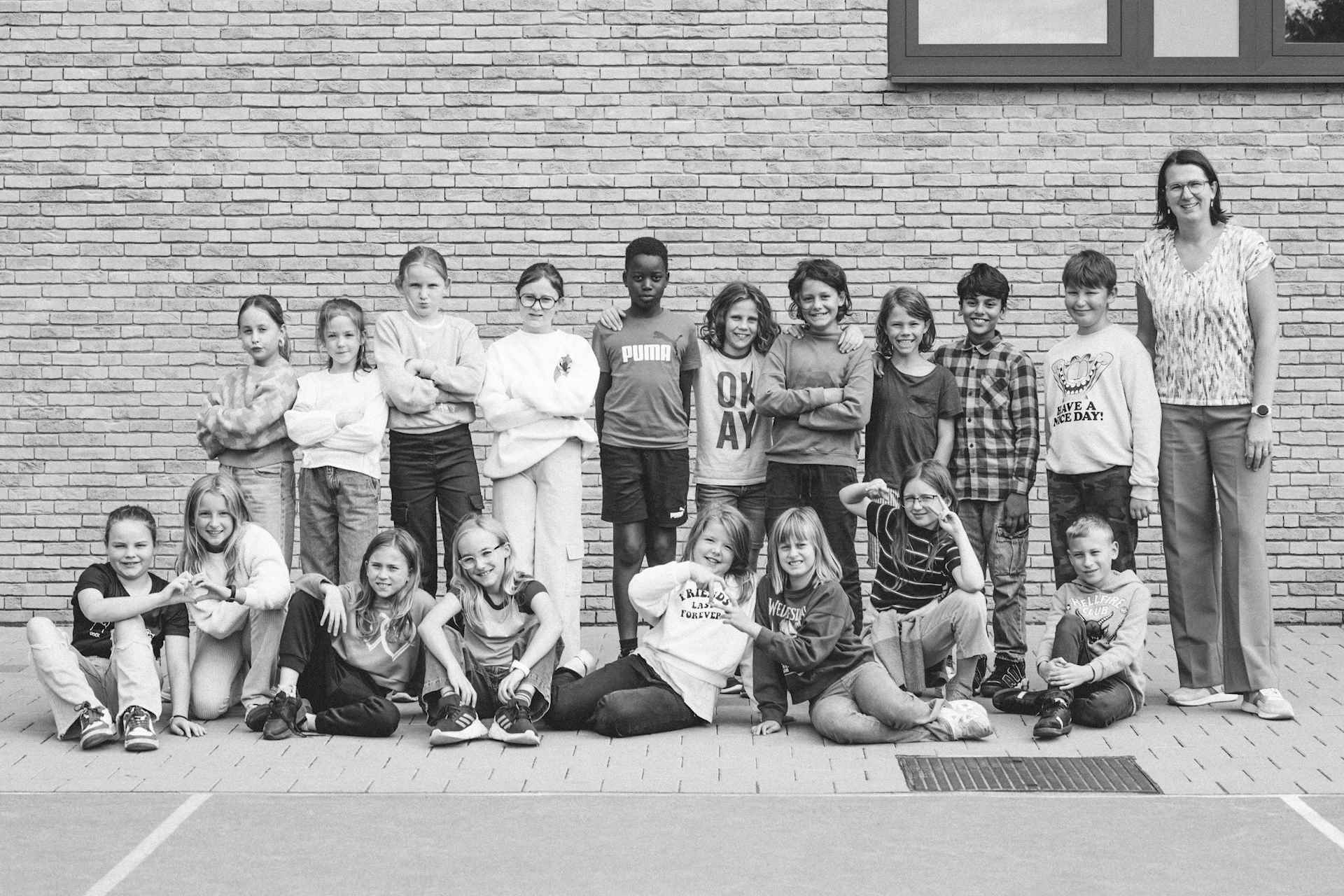 De vierde klas van juf Eveline